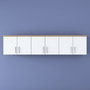 Hanah Home EA114 - 2720 Estantería de Pared Nogal y Blanco 180 cm